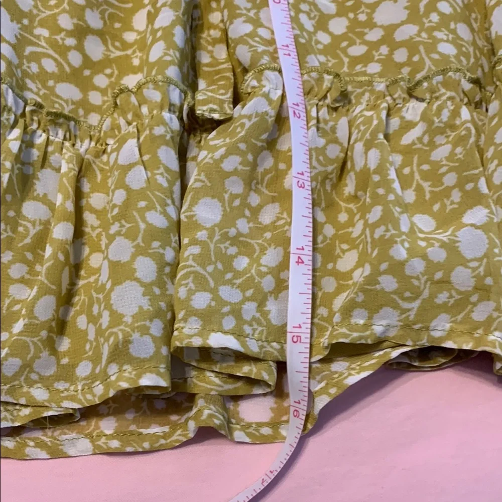 Sienna Sky Floral Mustard Green Women's Skirt - Picture 5 of 5